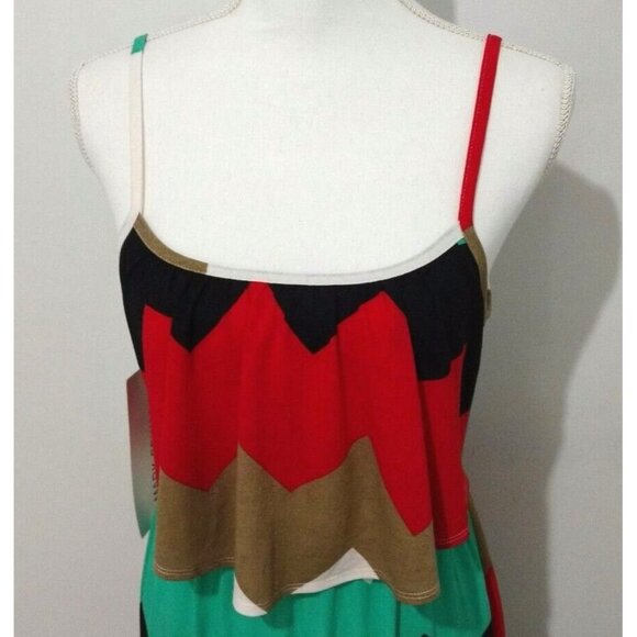 Mark Edwards Apparel Sundress Maxi Dress Womens XS Chevron Cruisewear Vacation - Picture 5 of 7